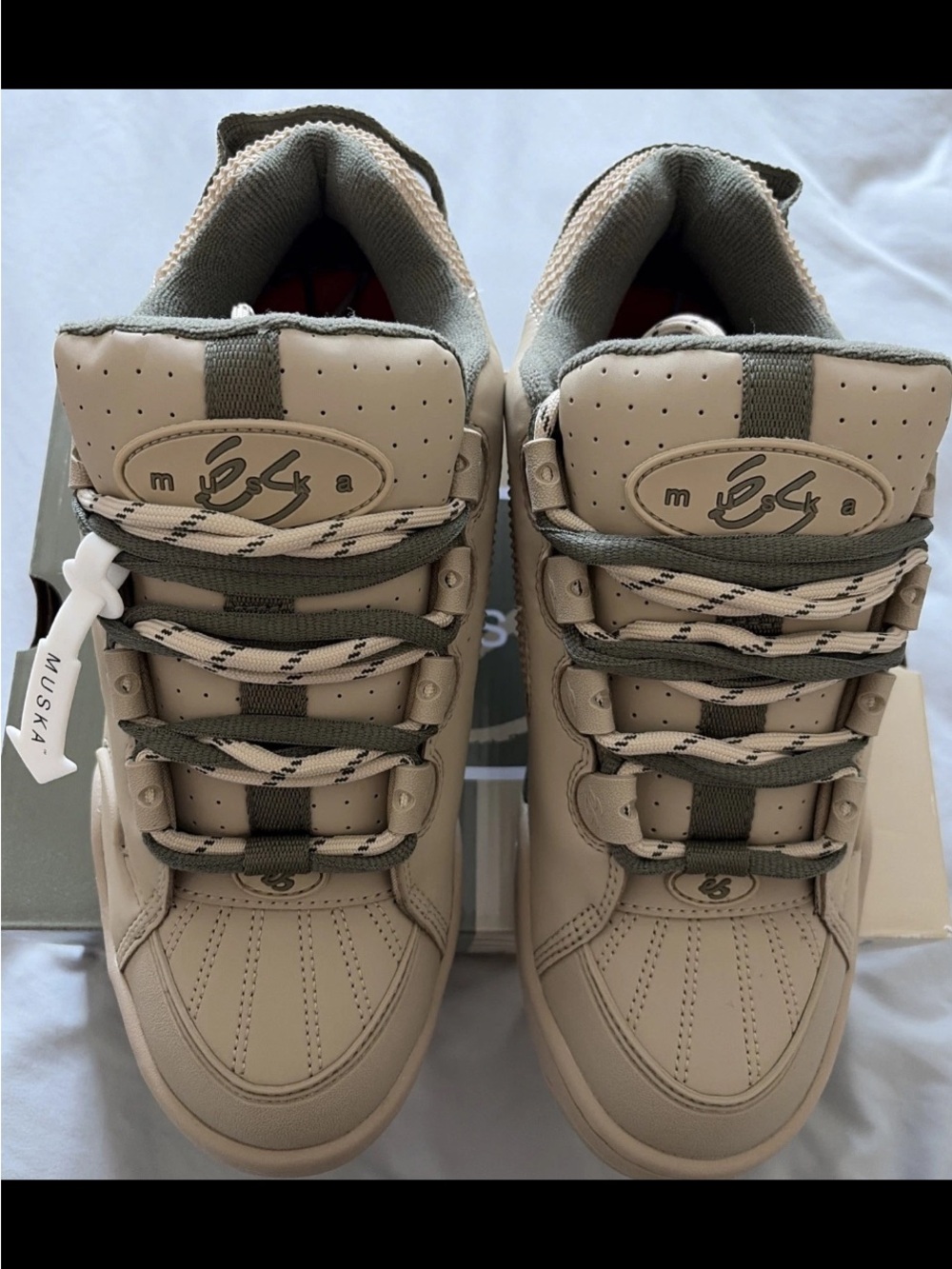 New Autographed 1997 reissue ES Chad Muska black tan green men’s shoes size 10.5 - Picture 3 of 8
